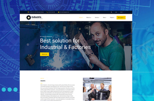 自适应外贸英文机械设备类展示型网站模板